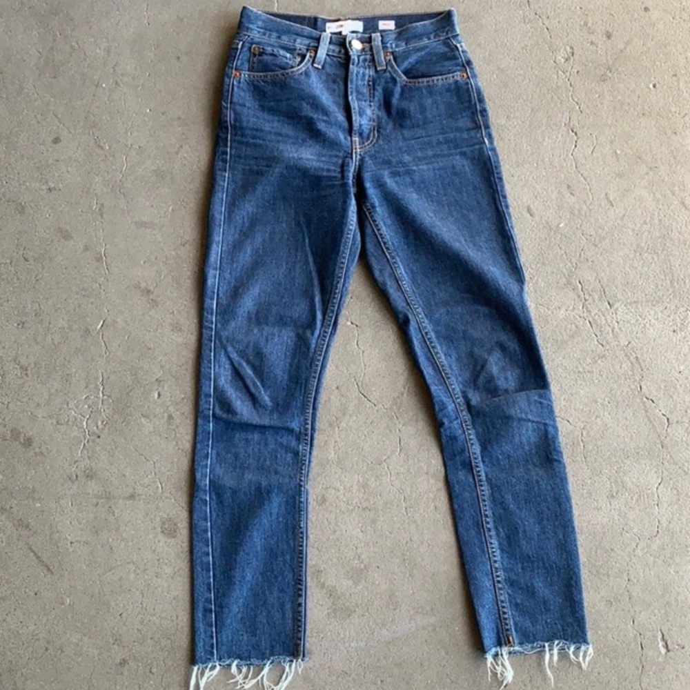 RE/DONE originals high rise ankle crop dark wash